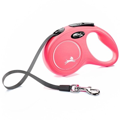 Рулетка Flexi New Classic S (до 15 кг) 5 м лента, красная