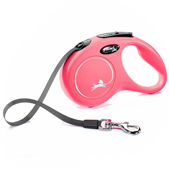 Рулетка Flexi New Classic S (до 15 кг) 5 м лента, красная - Фото 1