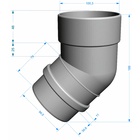 Колено для водосточной трубы DÖCKE LUX, 72°, цвет шоколад 1501673