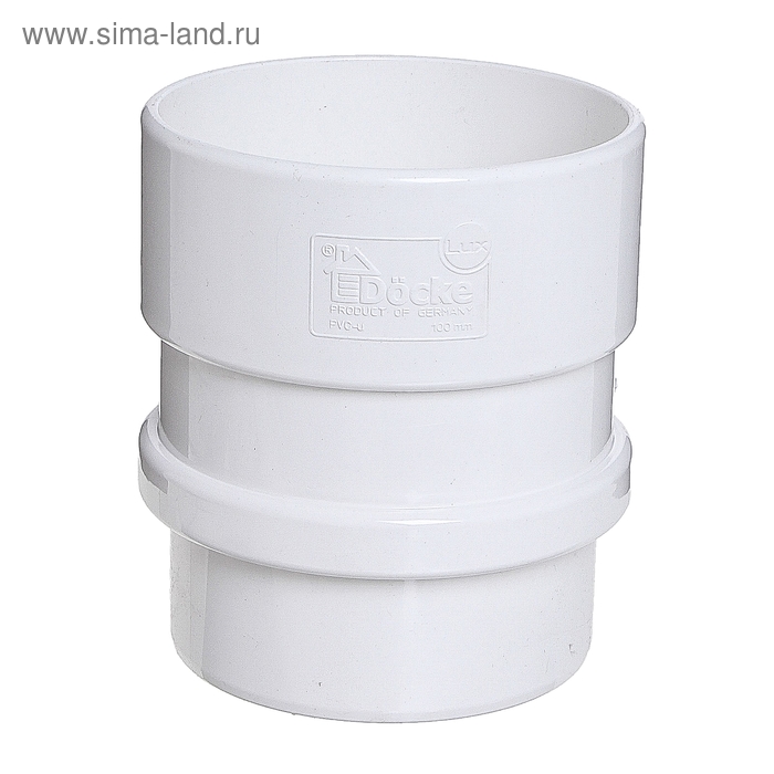 Муфта соединительная для водостока DÖCKE LUX, цвет пломбир - Фото 1