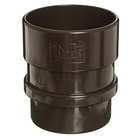 Муфта соединительная для водостока DÖCKE LUX, цвет шоколад - Фото 1