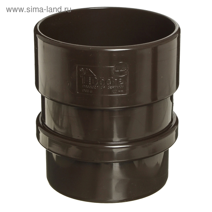Муфта соединительная для водостока DÖCKE LUX, цвет шоколад - Фото 1