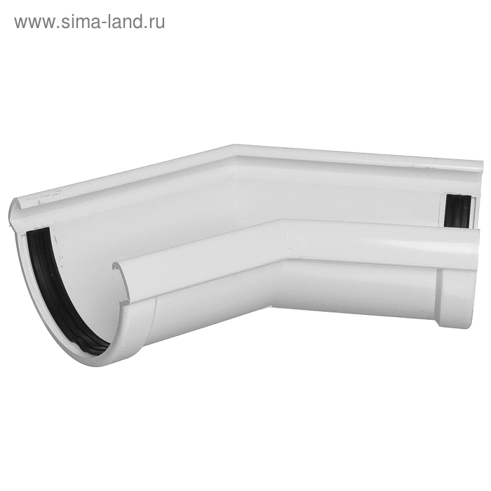 Угол водосточного желоба DÖCKE LUX, 135°, цвет пломбир - Фото 1