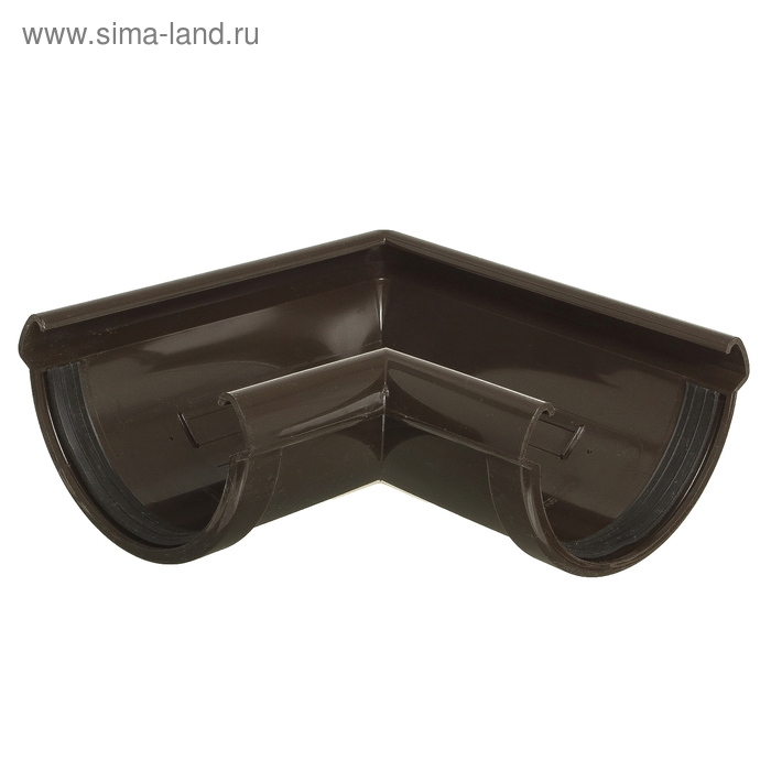 Угловой элемент желоба DÖCKE LUX, 90°, цвет шоколад - Фото 1