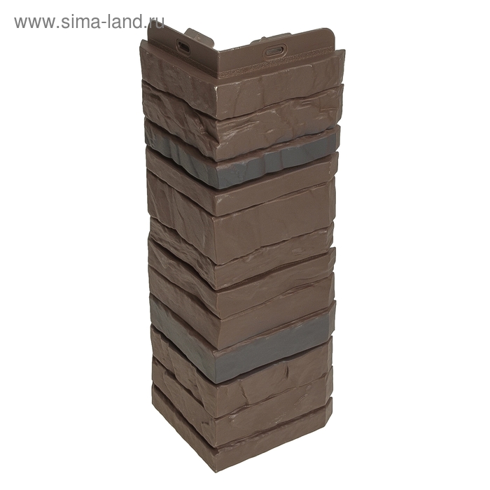 Угол для фасадных панелей DÖCKE STEIN, цвет тёмный орех - Фото 1