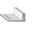 Базовая планка DÖCKE – R, 2000 мм, цвет белый 1503999