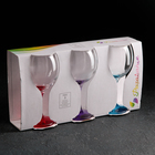 Набор бокалов для вина Enjoy, 290 мл, 3 шт, цвет МИКС - Фото 3