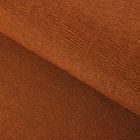 Бумага для упаковок и поделок, гофрированная, коричневая (какао), однотонная, двусторонняя, рулон 1 шт., 0,5 х 2,5 м - фото 25914822