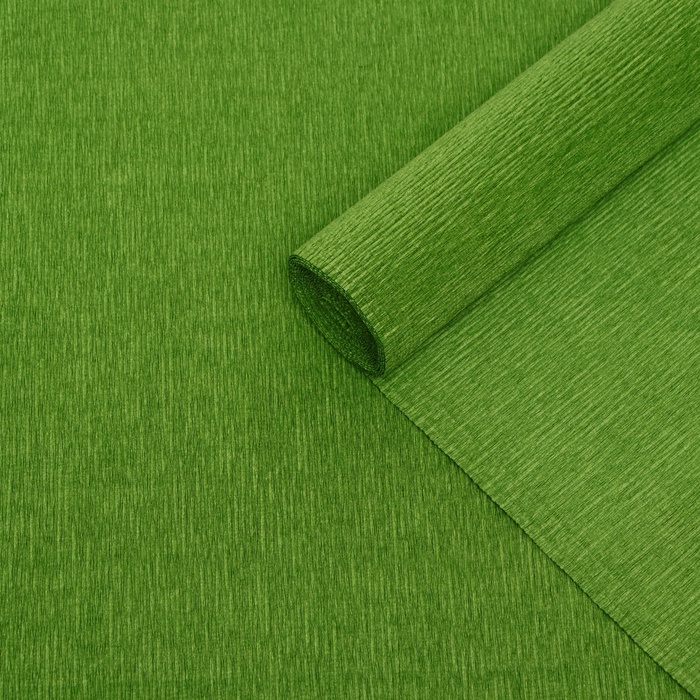 Бумага гофрированная, 991 "Зелёный лист", 50 см х 2,5 м - Фото 1