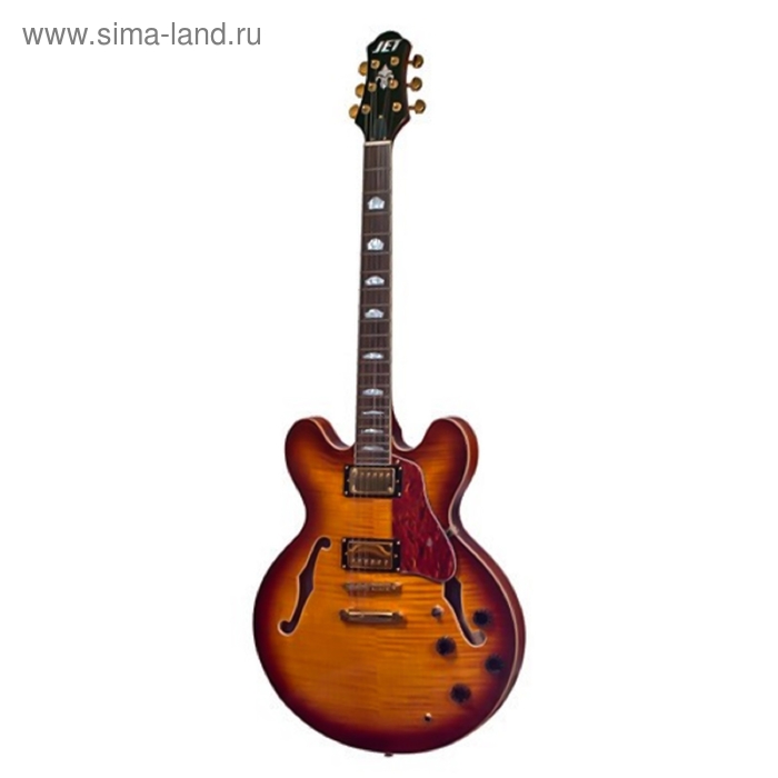 Полуакустическая гитара JET UAS 820, цвет AMS санбёрст - Фото 1