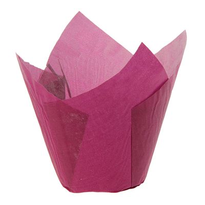 Форма бумажная "Тюльпан" 5 х 8 см, бордо