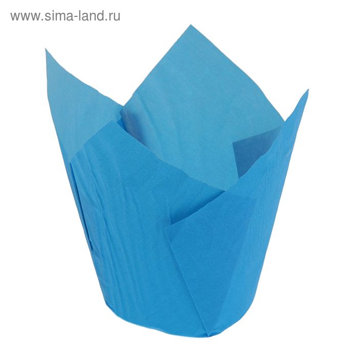 Форма бумажная "Тюльпан" 5 х 8 см, голубая - Фото 1