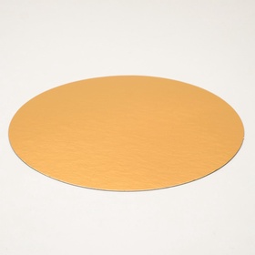 Подложка для торта, 30 см, золото - серебро, 0.8 мм (комплект 10 шт)