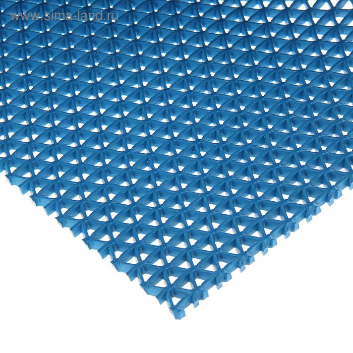 Покрытие ковровое против скольжения 0,9х10 м "Зиг-заг" цвет синий - Фото 1