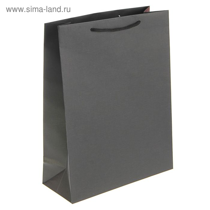 Пакет подарочный, чёрный, 25 х 10 х 32 см - Фото 1