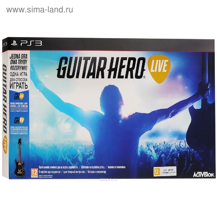 Игра для Sony PlayStation 3 Guitar Hero Live Bundle. Гитара + игра - Фото 1