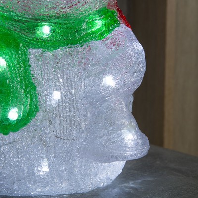 Фигура акрил. "Мишка с елкой" 20х18х29 см, 20 LED, 8 режимов, 220V, БЕЛЫЙ