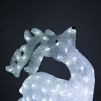 Фигура акрил. "Олень загадочный" 56х24х46 см, 100 LED, 8 режимов, 220V, БЕЛЫЙ