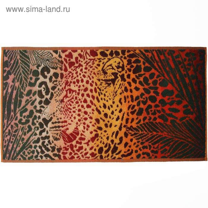 Полотенце махровое Авангард 40*70 см, 4470 Леопард в джунглях МИКС, хлопок, 420 гр/м2 - Фото 1