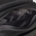 Сумка мужская, 2 отдела на молнии, 2 наружных кармана, цвет чёрный - Фото 5