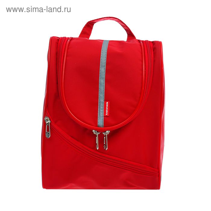 Рюкзак молодёжный на молнии, 1 отдел, 1 наружный карман, красный - Фото 1
