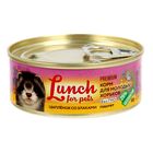 Корм Lunch for pets для молодых хорьков, цыпленок со злаками, паштет, ж/б 100 г - Фото 1