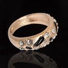 Кольцо «Эгида», размер 19, цвет чёрный в золоте - Фото 1