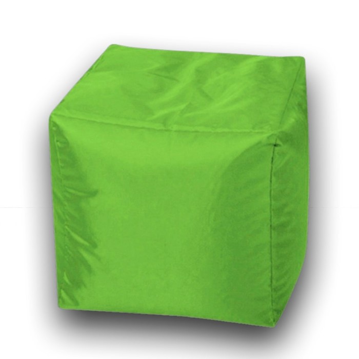Пуфик Куб 35 см, ткань оксфорд, цвет салатовый - Фото 1