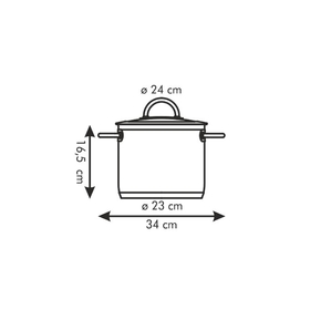 

Кастрюля Tescoma Vision с крышкой, d=24 см, 7 л