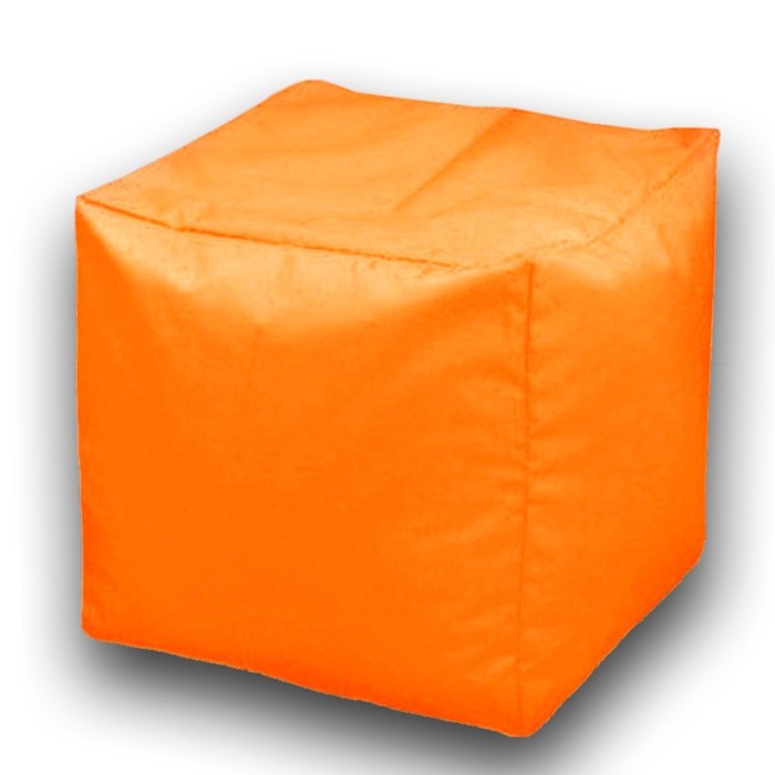 Пуфик Куб 35 см, ткань оксфорд, цвет оранжевый неон