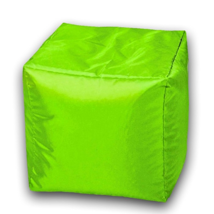 Пуфик Куб 35 см, ткань оксфорд, цвет салатовый неон