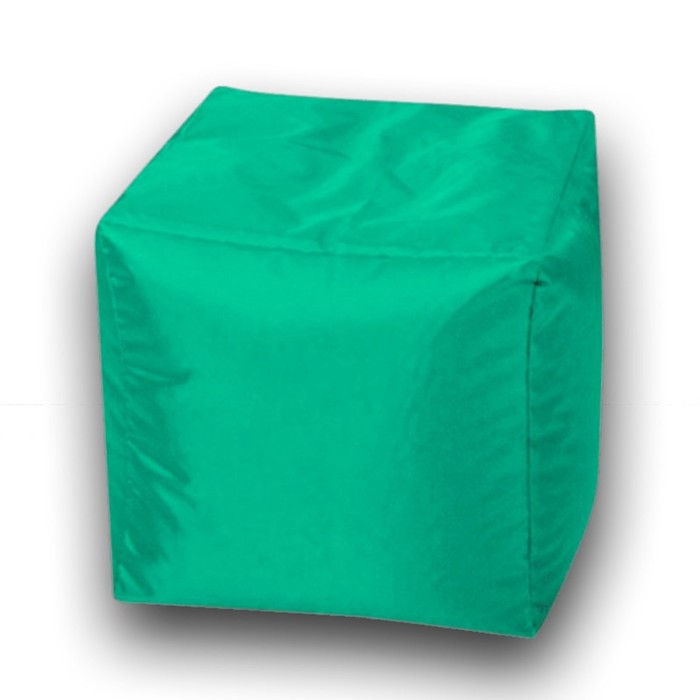 Пуфик Куб 45 см, ткань оксфорд, цвет бирюзовый