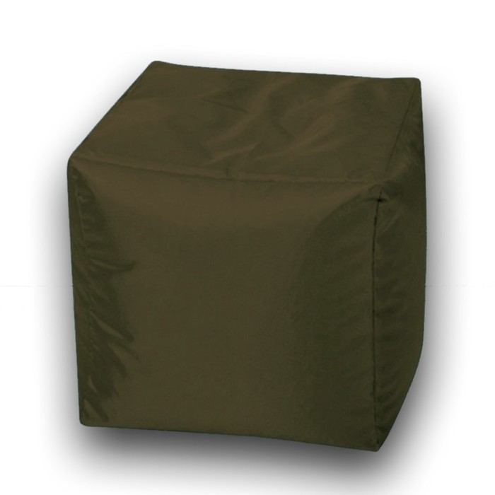 Пуфик Куб 45 см, ткань оксфорд, цвет коричневый - Фото 1