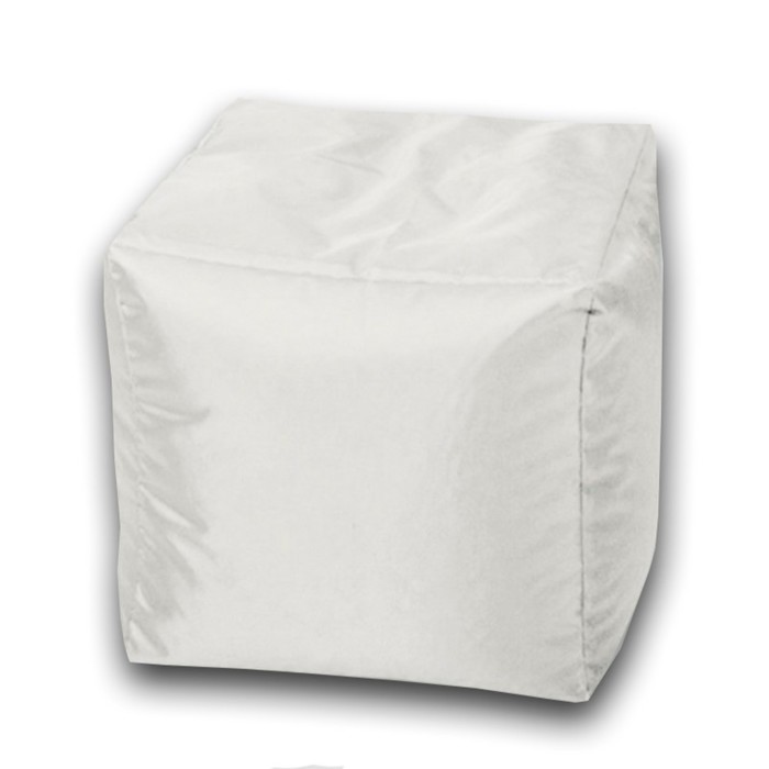 Пуфик Куб 45 см, ткань оксфорд, цвет белый