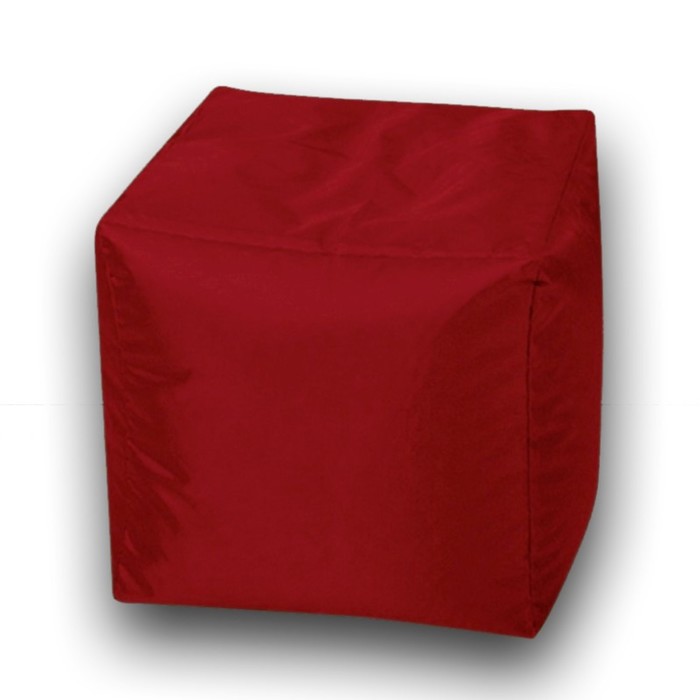 Пуфик Куб 45 см, ткань оксфорд, цвет бордовый - Фото 1