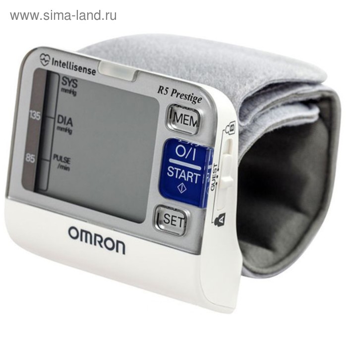 Тонометр на запястье OMRON R5 Prestige, автоматический, манжета 13.5-21.5 см, 2хААА - Фото 1