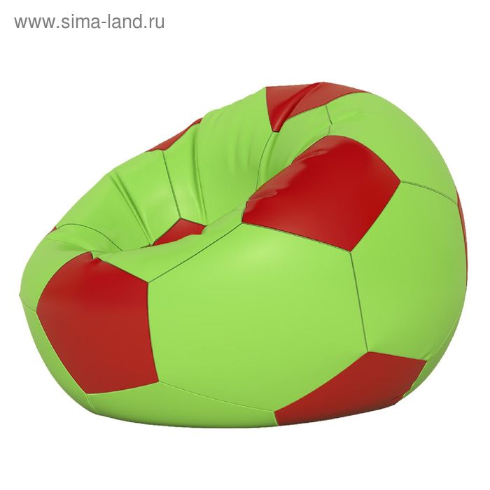 Кресло-мешок Мяч малый, ткань нейлон, цвет салатовый, красный - Фото 1