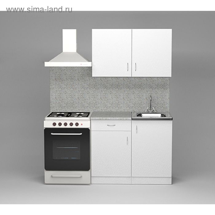 Кухонный гарнитур Агапия, 1000 мм, цвет Белый - Фото 1