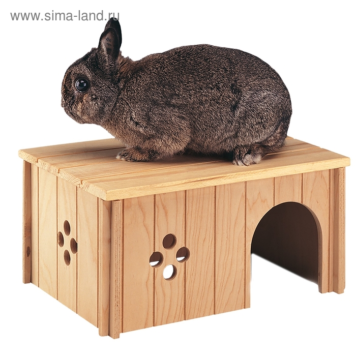 Домик деревянный Ferplast SIN 4646 для кроликов - Фото 1