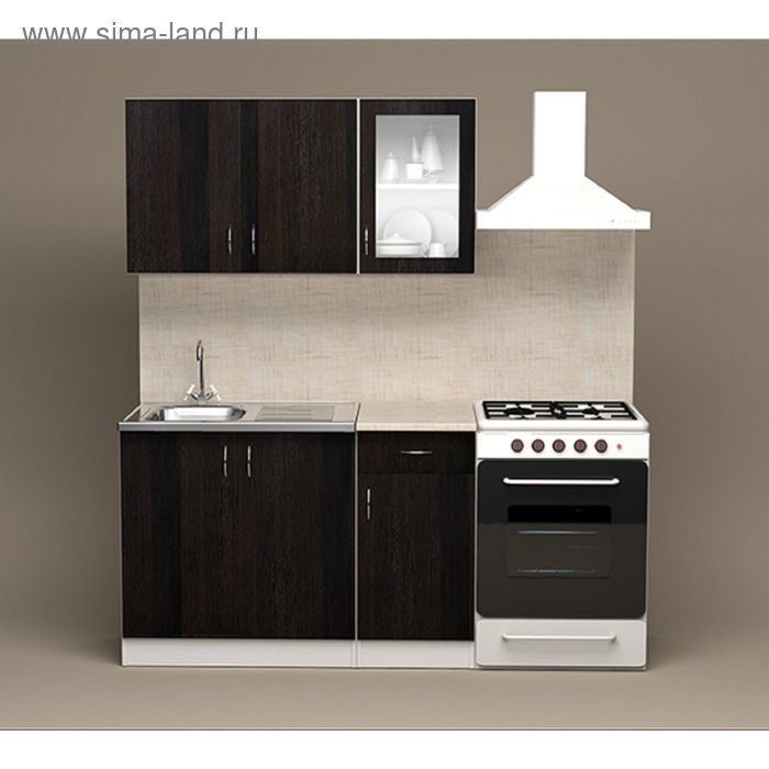 Кухонный гарнитур Ангелина, 1200 мм, цвет Венге - Фото 1