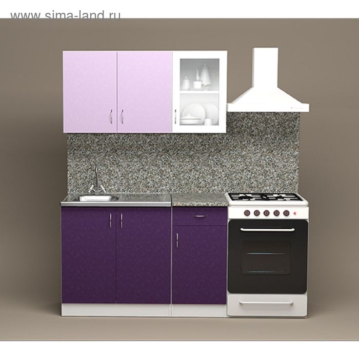 Кухонный гарнитур Антонина, 1200 мм, цвет Ирис/Аметист - Фото 1