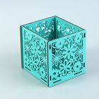 Подарочная коробочка с цветами, 10 х 10 х 10 см, тиффани - Фото 1