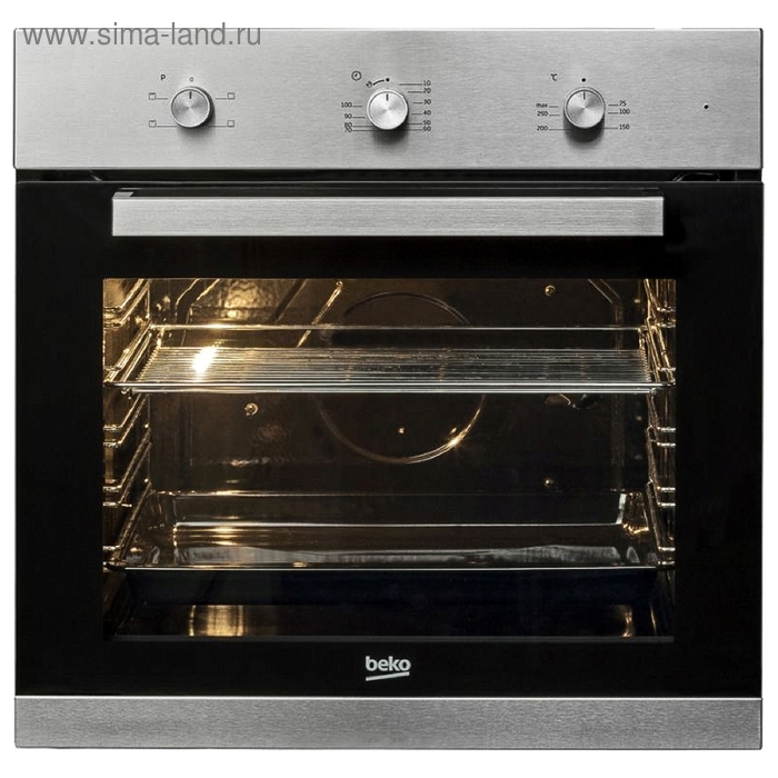 Духовой шкаф Beko BIC 22100 X, электрический, черный/серебристый - Фото 1