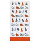 Полотенце махровое Купу-Купу "Кот и кошка", размер 45х90 см, цвет оранжевый, хлопок 100%, 420 г/м2 - Фото 1