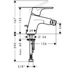 Смеситель для биде Hansgrohe Focus - Фото 3