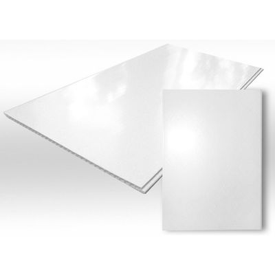 Стеновая панель ПВХ, 2700×375 мм, цвет белый глянец