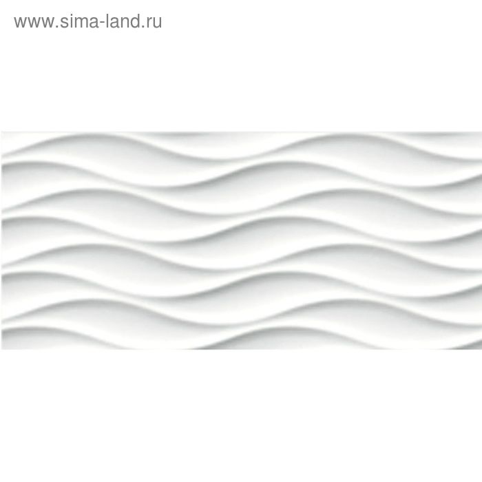 Облицовочная плитка Wave WAG051 Вэйв, белая, 440х200 мм (1,05 м.кв) - Фото 1