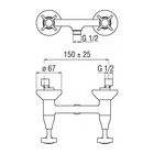 Смеситель для душа TEKNOBILI CARLOS PRIMERO T3CP230/T3CR, двухвентильный - Фото 2