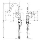 Смеситель Hansgrohe Focus для кухни с выдвижным изливом - Фото 2