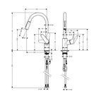 Смеситель для кухни Hansgrohe Focus 31815800, с выдвижным изливом - Фото 2